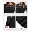 image:imagePlus Size Cocktail Dress  Lace Wedding Guest Party Crew Neck Short A Line Dresses WomenLong Sleeve Black