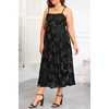 image:imagePlus Size Cocktail Dresses  Velvet Party Summer Formal Wedding Guest Sleeveless Spaghetti Strap Floral Midi DressBlack Floral