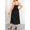 image:imagePlus Size Cocktail Dresses  Velvet Party Summer Formal Wedding Guest Sleeveless Spaghetti Strap Floral Midi DressBlack Floral