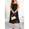 image:imagePlus Size Cocktail Dresses  Velvet Party Summer Formal Wedding Guest Sleeveless Spaghetti Strap Floral Midi DressBlack Floral