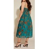 image:imagePlus Size Cocktail Dresses  Velvet Party Summer Formal Wedding Guest Sleeveless Spaghetti Strap Floral Midi DressBronze Teal Floral
