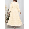 image:imagePlus Size Dresses Wedding Guest  Fall Semi Formal Floral Long Sleeve Wrap V Neck High Low Maxi Dress with Belt WomenBeige