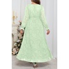 image:imagePlus Size Dresses Wedding Guest  Fall Semi Formal Floral Long Sleeve Wrap V Neck High Low Maxi Dress with Belt WomenSage Green