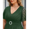 image:imagePlus Size Formal Dresses  Wedding Guest Evening Gown Sparkly Sequin Prom Gala Ball Maxi Dress with Short SleevesGreen