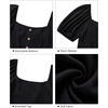 image:imagePlus Size Summer Dresses  Boho Casual Wedding Guest Midi Flowy Short Sleeves Smocked Button Down Dress for Curvy WomenBlack