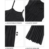 image:imagePlus Size Summer Dresses  Boho Maxi Sundress with Pockets Spaghetti Strap Long Casual Sun Dress for Vacation and BeachBlack