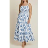 image:imagePlus Size Summer Dresses  Boho Maxi Sundress with Pockets Spaghetti Strap Long Casual Sun Dress for Vacation and BeachBlue Floral