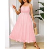 image:imagePlus Size Summer Dresses  Boho Maxi Sundress with Pockets Spaghetti Strap Long Casual Sun Dress for Vacation and BeachPink