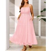 image:imagePlus Size Summer Dresses  Boho Maxi Sundress with Pockets Spaghetti Strap Long Casual Sun Dress for Vacation and BeachPink