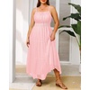 image:imagePlus Size Summer Dresses  Boho Maxi Sundress with Pockets Spaghetti Strap Long Casual Sun Dress for Vacation and BeachPink