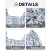 image:imagePlus Size Summer Dresses  Sweetheart Neck Drawstring Puff Sleeve Casual Tiered Aline Flowy Midi DressBlue Floral