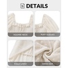 image:imagePlus Size Summer Dresses  Swiss Dot Smocked Square Neck Puff Sleeve Boho Maternity Maxi Dress for Baby Shower Wedding GuestBeige