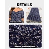 image:imagePlus Size Sun Dresses Women  Summer Off the Shoulder Puff Sleeve A Line Boho Maxi Flow Long Dress 2025Navy Floral