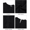 image:imagePlus Size Wedding Guest Midi Dresses Semi Formal Black Funeral Cocktail Party Summer Elegant Lace Graduation Mother