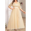 image:imageTalisea Champagne Dress for Women Plus Size Wedding Guest Gold Sequin Bridesmaid Mother of the Bride Formal Gowns Long Dress