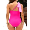 image:imageTalisea One Shoulder One Piece Swimsuits  Women Tummy Control Bathing Suit with Tie Knot Swimwear Full CoveragePink