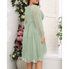 image:imageTalisea Plus Size Cocktail Dress  Formal Wedding Guest Fall Long Sleeve A Line Pleated V Neck Midi Dresses for Curvy WomenSage Green