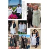 image:imageTalisea Plus Size Dresses Sweetheart Neckline Long Sleeves Chiffon Party Cocktail A Line Curvy Womens Midi DressBlack