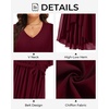 image:imageTalisea Plus Size Dresses Wedding Guest  Formal Cocktail Chiffon V Neck Short Sleeve High Low Dress Curvy WomenWine Red