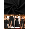 image:imageTalisea Plus Size Formal Dresses  Off Shoulder Chiffon High Slit Ruffle Wedding Guest Bridesmaid Prom Evening DressBlack