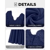 image:imageTalisea Plus Size Formal Wedding Dresses  Gowns Evening Prom Elegant V Neck Long Sleeve Lace Chiffon Long Maxi DressNavy Blue