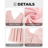 image:imageTalisea Plus Size Formal Wedding Dresses  Gowns Evening Prom Elegant V Neck Long Sleeve Lace Chiffon Long Maxi DressPink