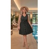 image:imageTalisea Plus Size Summer Dresses  Casual Beach Eyelet Sleeveless Tank V Neck Button Down Swing Short Sundress Pockets WomenBlack