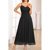 image:imageTalisea Summer Wedding Guest Dress Spaghetti Strap Formal Spring Cocktail Party Elegant A Line Long Maxi Dresses Slit WomenBlack