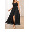 image:imageTalisea Summer Wedding Guest Dress Spaghetti Strap Formal Spring Cocktail Party Elegant A Line Long Maxi Dresses Slit WomenBlack