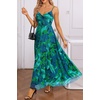 image:imageTalisea Summer Wedding Guest Dress Spaghetti Strap Formal Spring Cocktail Party Elegant A Line Long Maxi Dresses Slit WomenFloral Green