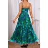 image:imageTalisea Summer Wedding Guest Dress Spaghetti Strap Formal Spring Cocktail Party Elegant A Line Long Maxi Dresses Slit WomenFloral Green