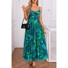image:imageTalisea Summer Wedding Guest Dress Spaghetti Strap Formal Spring Cocktail Party Elegant A Line Long Maxi Dresses Slit WomenFloral Green