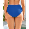 image:imageTalisea Women Full Coverage Bikini Bottom  V Cut Bathing Suit Bottoms Mid Waist Twist Front Swimsuit Bottom Swimwear 2025Blue