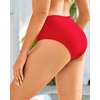 image:imageTalisea Women Full Coverage Bikini Bottom  V Cut Bathing Suit Bottoms Mid Waist Twist Front Swimsuit Bottom Swimwear 2025Red