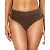 image:imageTalisea Women Full Coverage Bikini Bottoms  Mid Rise Bathing Suit Ruched Swim Bottom Swimsuit SwimwearBrown