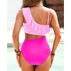 image:imageTalisea Women One Piece Cutout Swimsuits  One Shoulder Ruffle Cut Out Bathing Suit Swimwear Monokini 2025Pink
