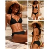 image:imageTalisea Womens Low Rise Bikini Bottoms  Side Tie Bathing Suit Swim Bottom Ruched Swimsuits SwimwearBlack