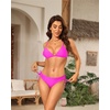 image:imageTalisea Womens Low Rise Bikini Bottoms  Side Tie Bathing Suit Swim Bottom Ruched Swimsuits SwimwearHot Pink