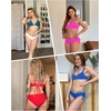 image:imageTalisea Womens Low Rise Bikini Bottoms  Side Tie Bathing Suit Swim Bottom Ruched Swimsuits SwimwearRed
