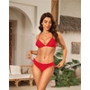image:imageTalisea Womens Low Rise Bikini Bottoms  Side Tie Bathing Suit Swim Bottom Ruched Swimsuits SwimwearRed