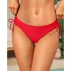 image:imageTalisea Womens Low Rise Bikini Bottoms  Side Tie Bathing Suit Swim Bottom Ruched Swimsuits SwimwearRed