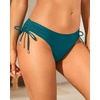image:imageTalisea Womens Low Rise Bikini Bottoms  Side Tie Bathing Suit Swim Bottom Ruched Swimsuits SwimwearTeal