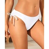 image:imageTalisea Womens Low Rise Bikini Bottoms  Side Tie Bathing Suit Swim Bottom Ruched Swimsuits SwimwearWhite
