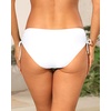 image:imageTalisea Womens Low Rise Bikini Bottoms  Side Tie Bathing Suit Swim Bottom Ruched Swimsuits SwimwearWhite
