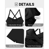 image:imageTalisea Womens One Piece Swimsuit with Shorts Boyshorts Boyleg 2025 Cutout Bathing Suit Criss Cross SwimwearBlack