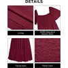 image:imageTalisea Womens Plus Size Floral Lace Wedding Boho Dress Flowy Smocked Tiered Maxi DressBurgundy