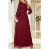 image:imageTalisea Womens Plus Size Formal Dresses  V Neck 34 Sleeve Sequin Prom Evening Gowns Long Maxi DressBurgundy