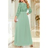 image:imageTalisea Womens Plus Size Formal Dresses  V Neck 34 Sleeve Sequin Prom Evening Gowns Long Maxi DressMint Green