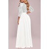 image:imageTalisea Womens Plus Size Formal Dresses  V Neck 34 Sleeve Sequin Prom Evening Gowns Long Maxi DressWhite