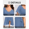 image:imageTalisea Womens Plus Size Long Dress Chiffon High Low Split Ruffle Evening Bridesmaid Wedding Guest Formal Maxi DressesDusty Blue
